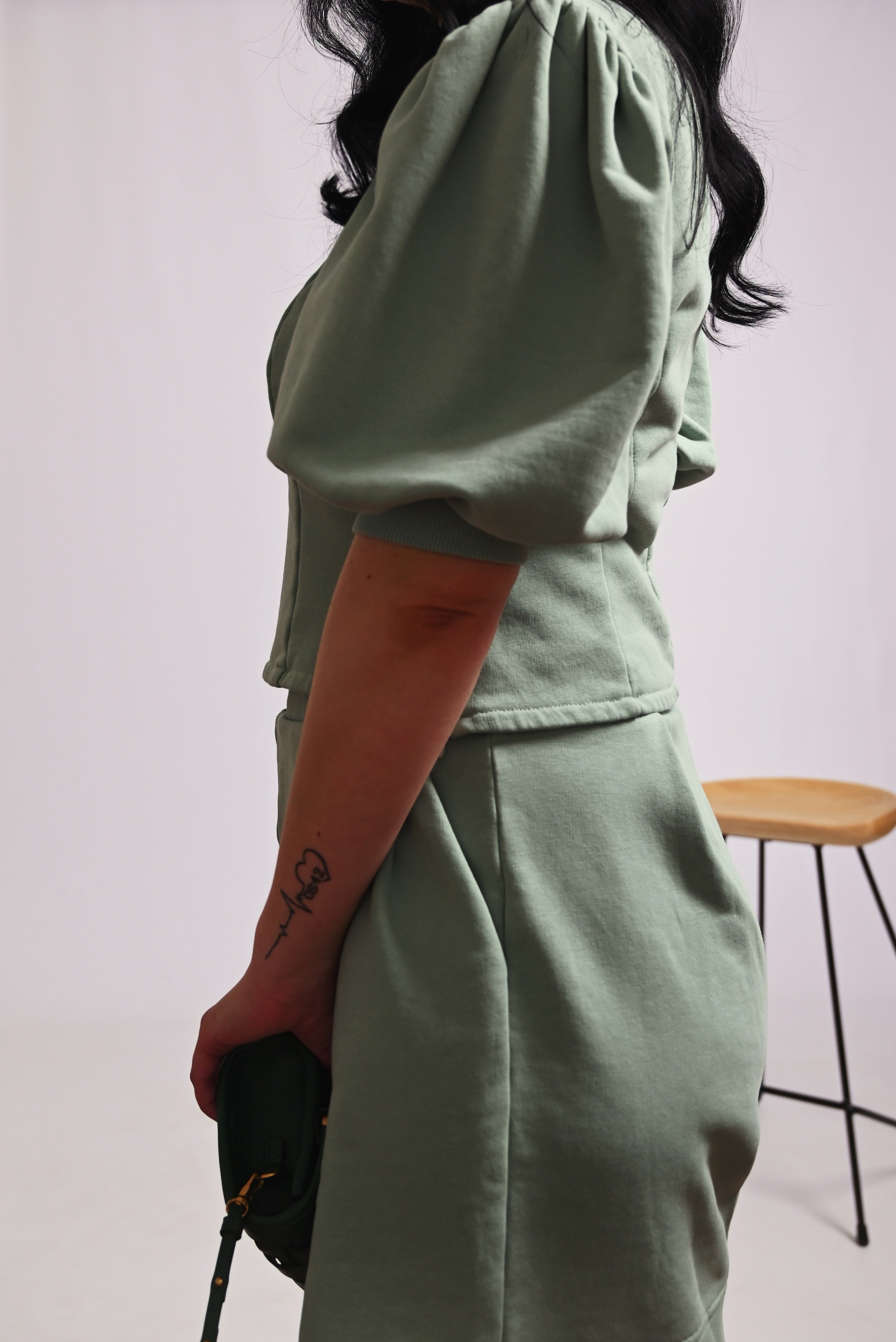 0–SOFT GREEN SHORT SET