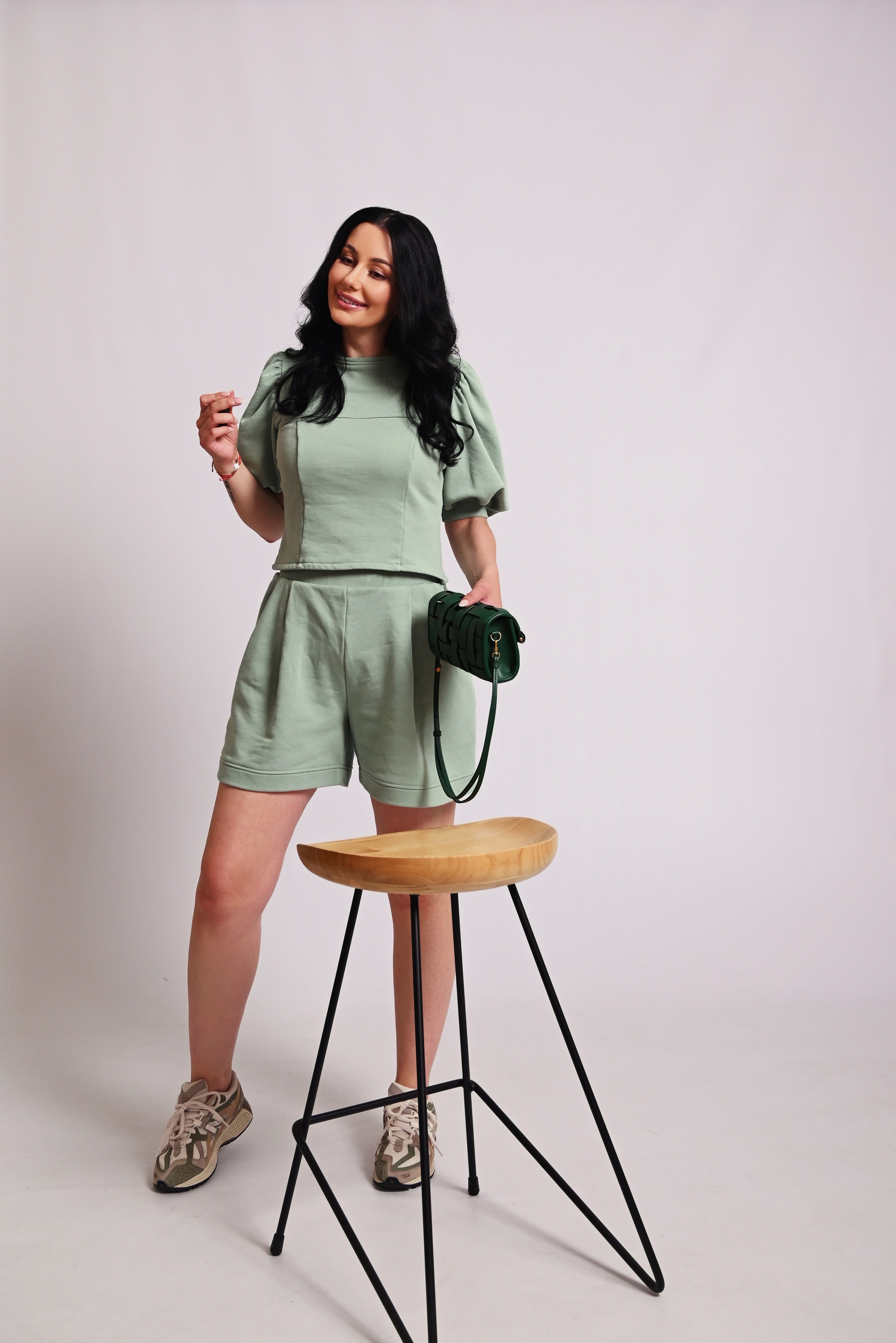 0–SOFT GREEN SHORT SET