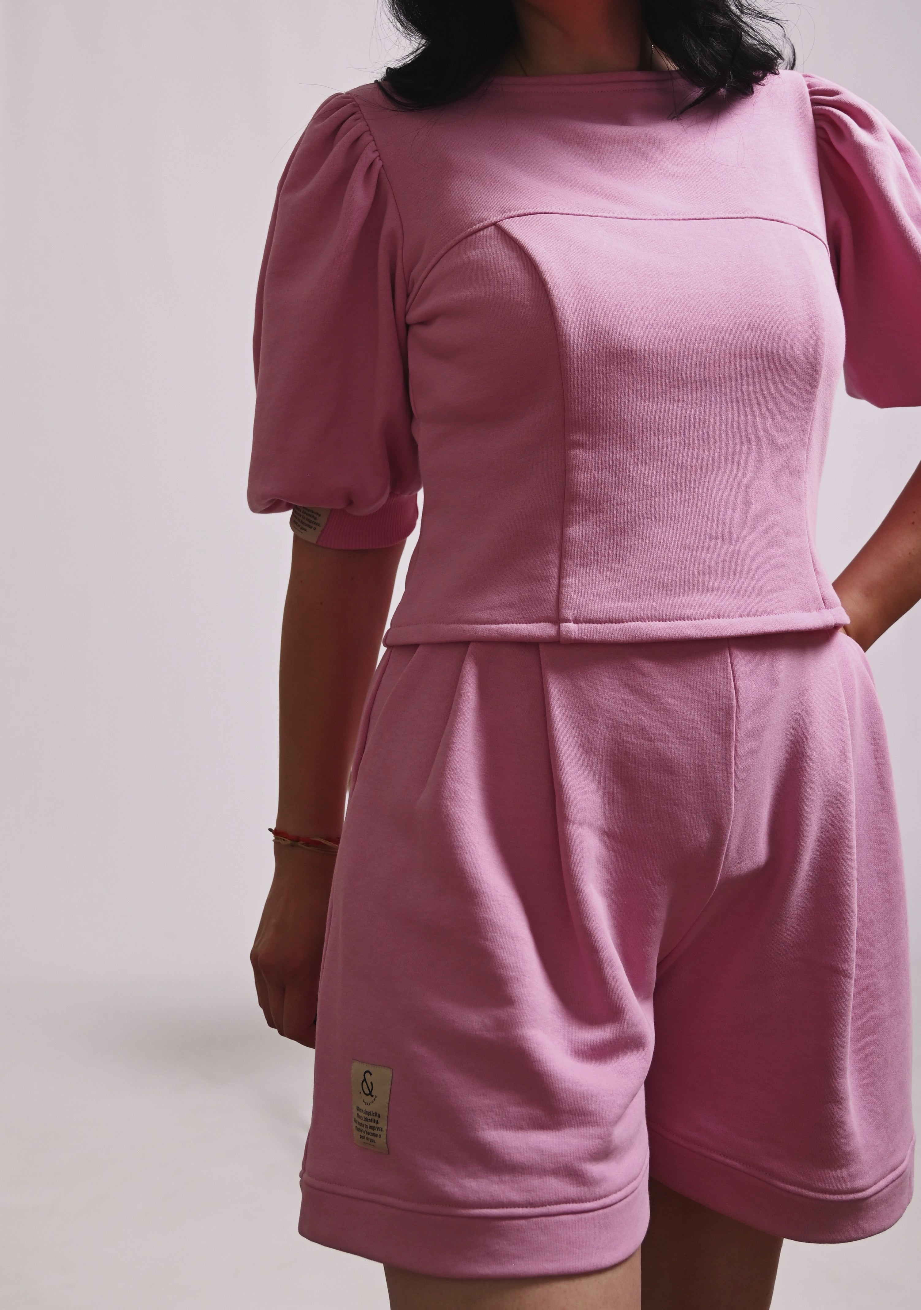 0–SOFT PINK SHORT SET